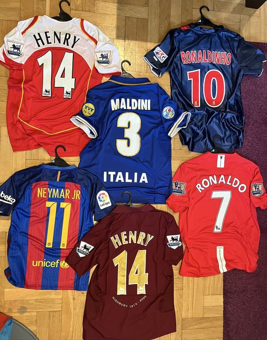 Koszulka piłkarska Ronaldo Henry Maldini XL Ronaldinho L Neymar S