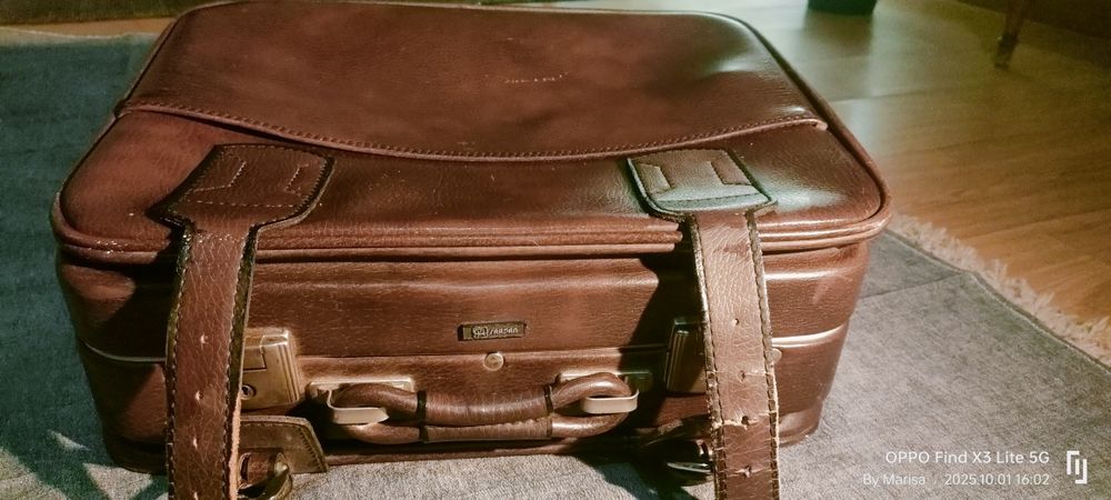 Mala viagem anos 40 em pele