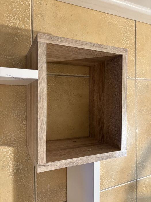 Regał wiszący dąb/biały