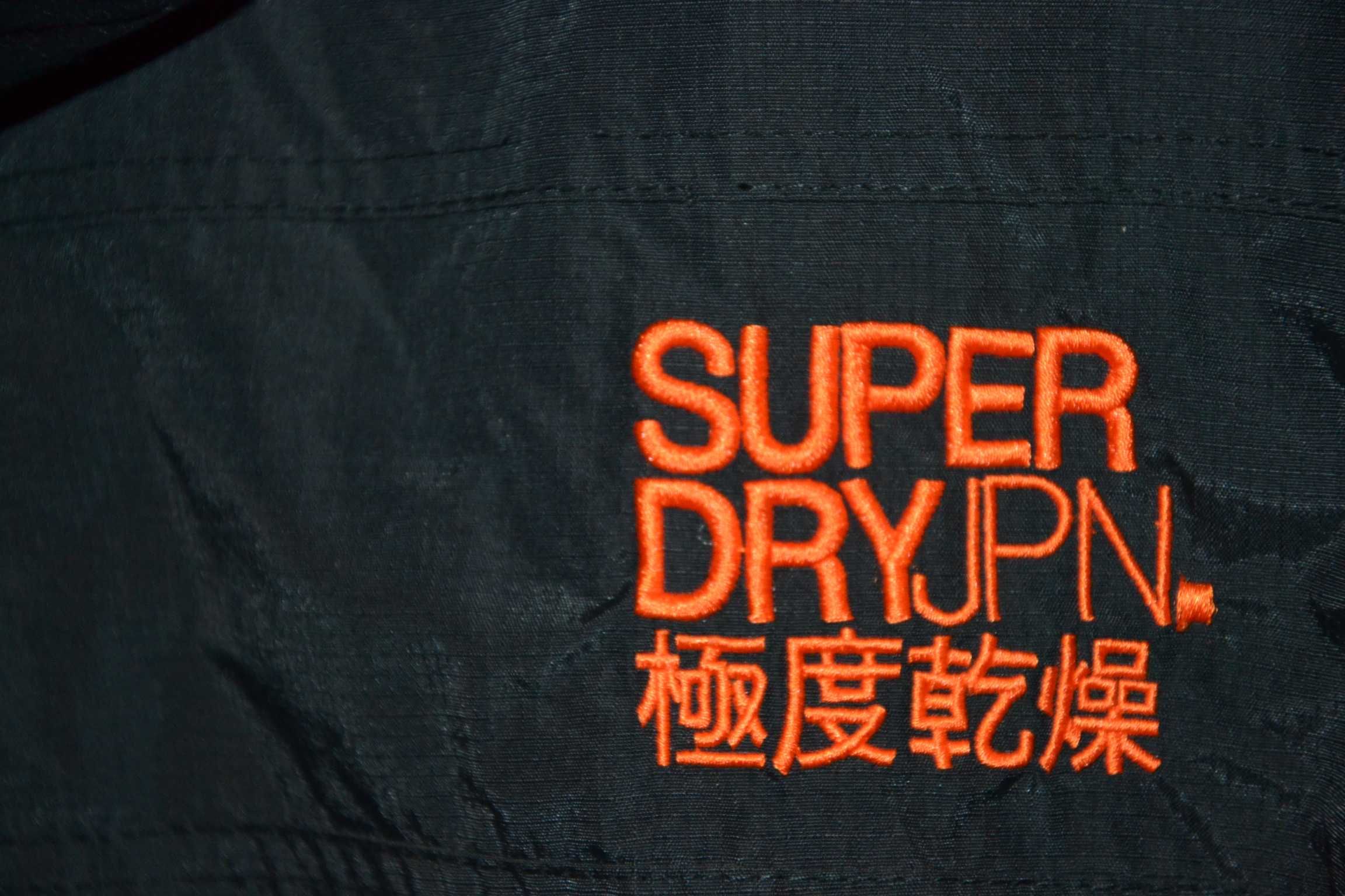 SUPERDRY Japan Windcheater Kurtka Kaptur L Oryginalna 100% Super Stan