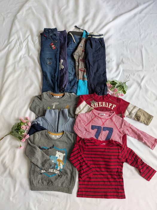 Zestaw komplet paka ubranek dla chłopca 92 Tanio