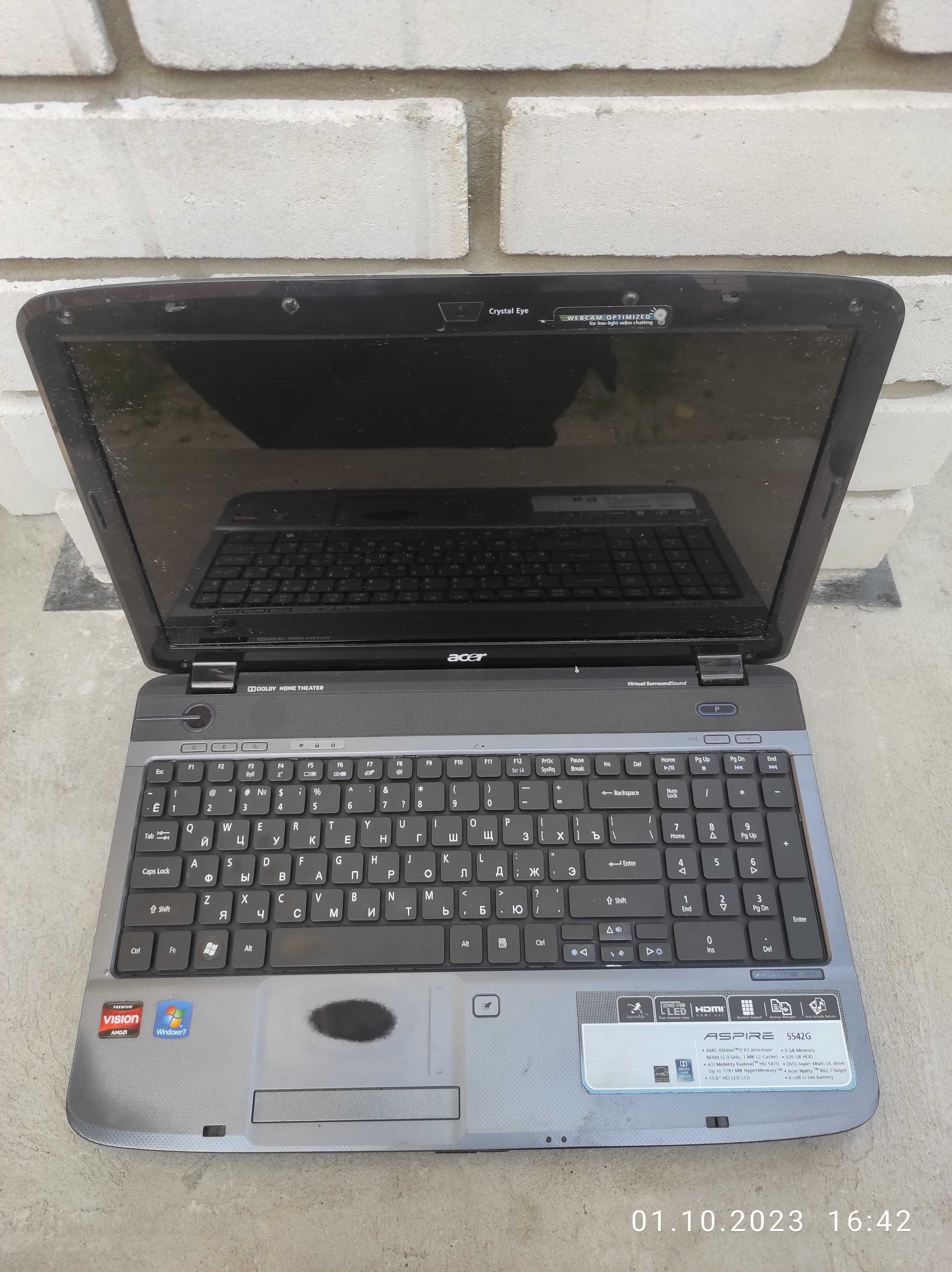 Acer Aspire 5542G не рабочий