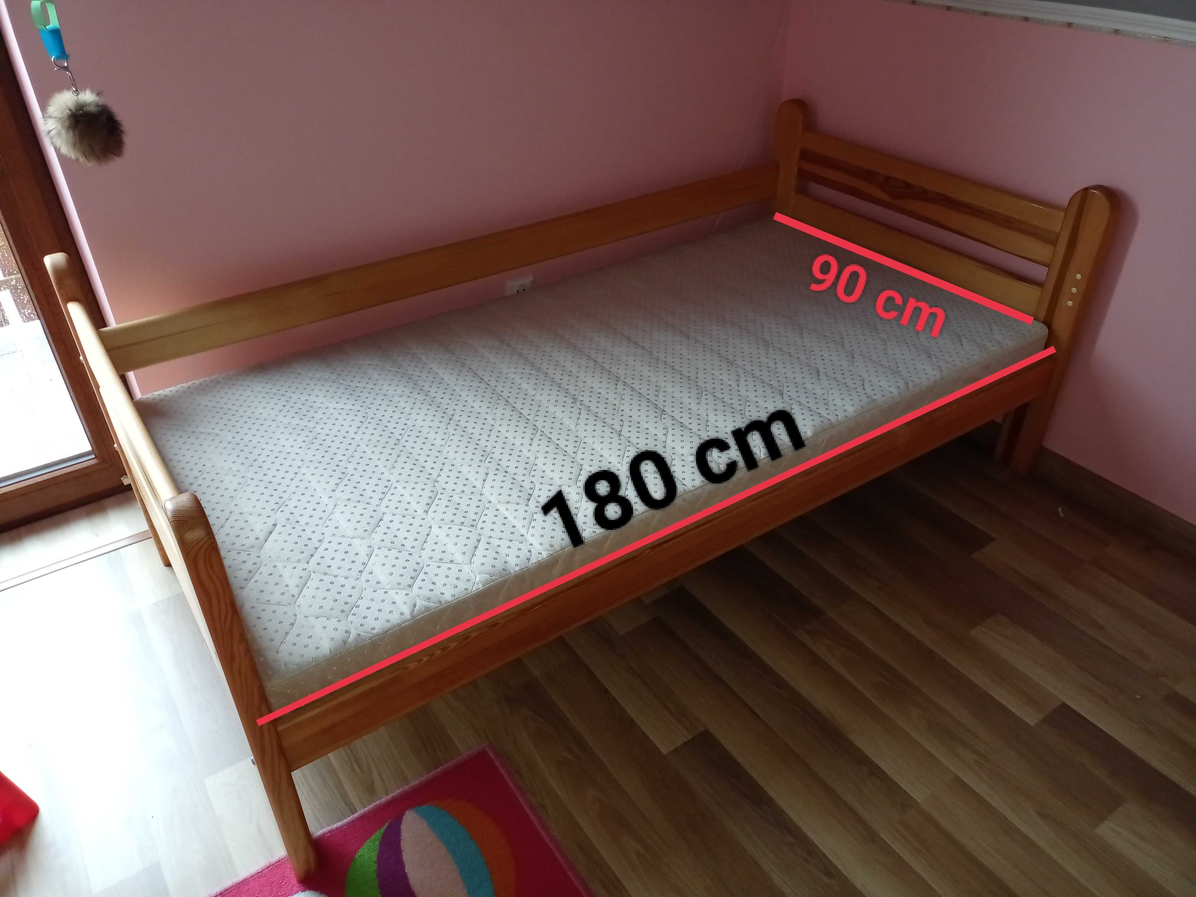 Łóżko dziecięce sosnowe 90x180