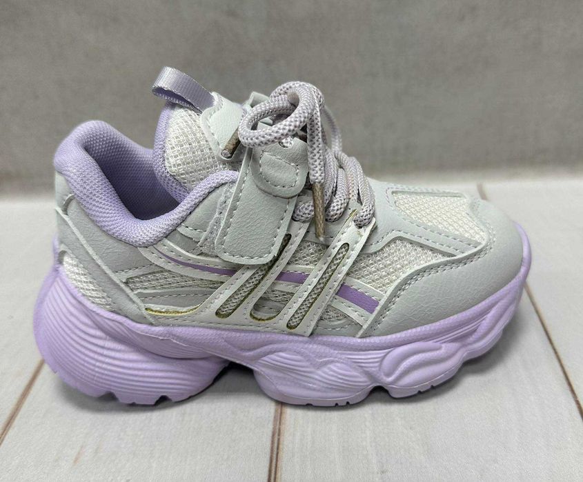 Весняні дитячі кросівки для дівчинки Kimboo  26-31 сірий/фіолетовий