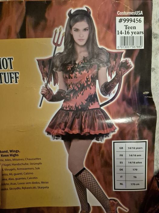 Хеллоуин Костюм дьяволицы Крылья, рожки, перчатки,гольфы,бабочка