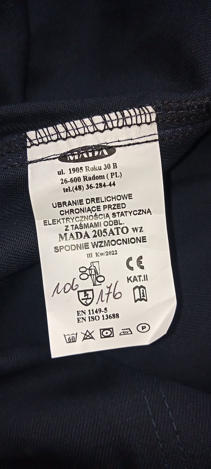 Spodnie robocze drelich