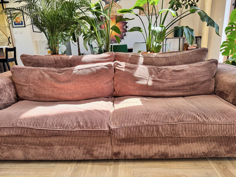 Sofa z funkcją spania sztruks 4-os