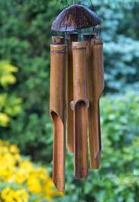 Dzwonki wietrzne do ogrodu bambusowe