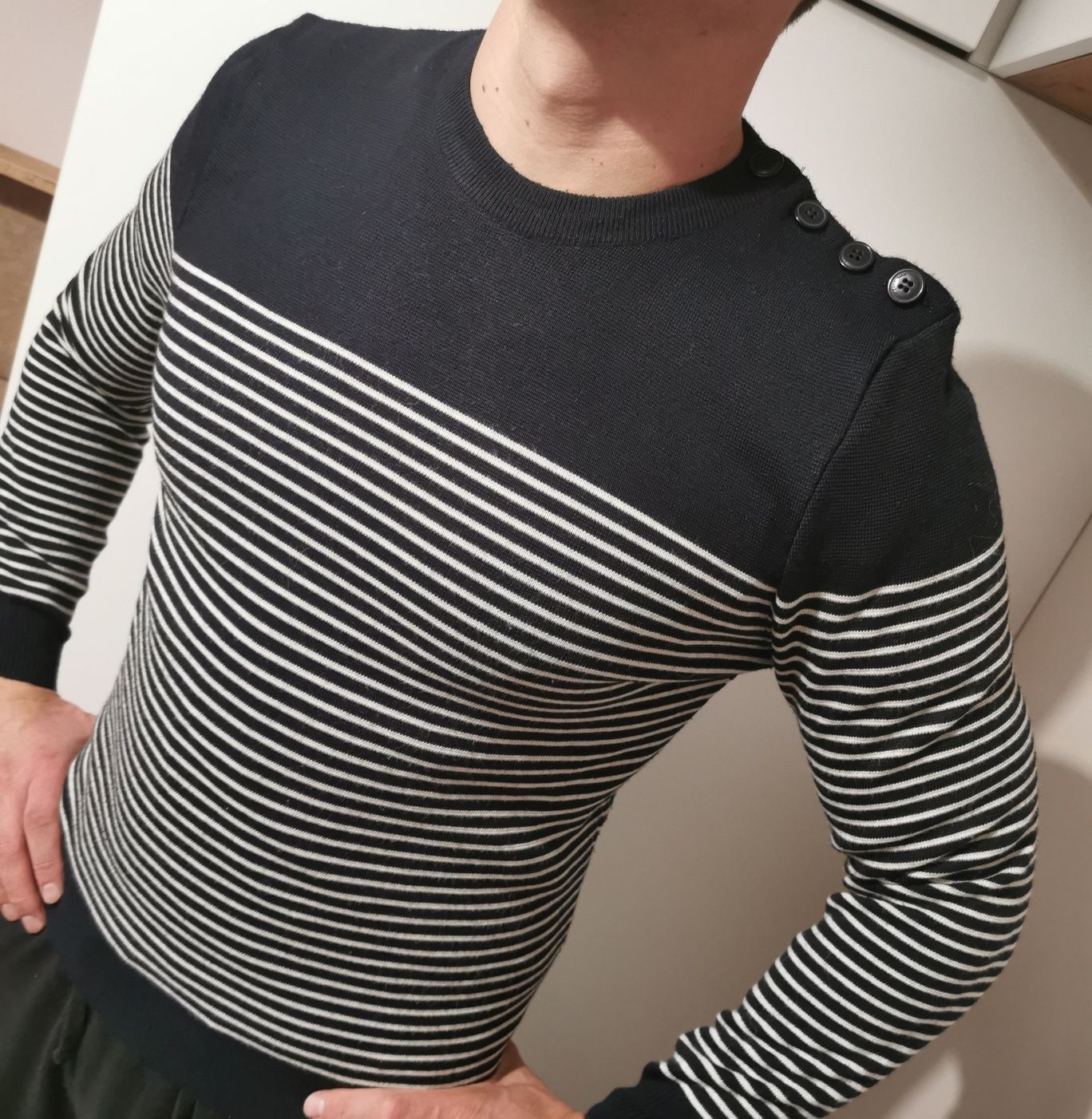Sweter męski sweterek bluzka bluzeczka z długim rękawem Zara L 40