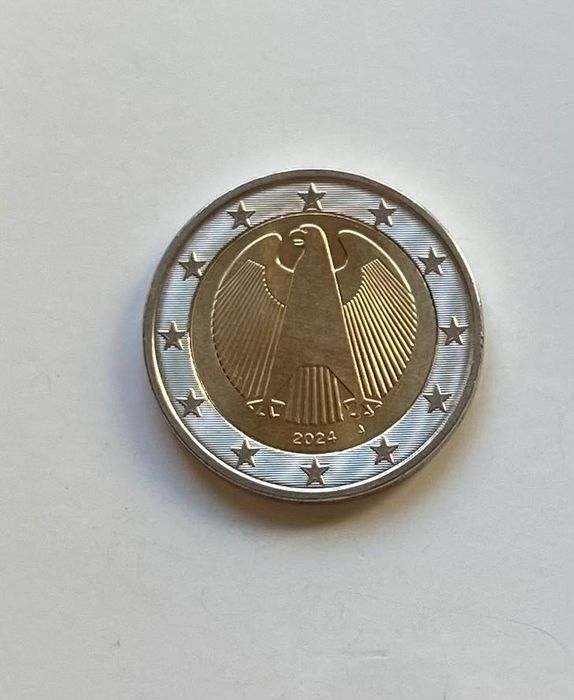 Moeda - 2€ - Alemanha - 2024 - Cunhagem " J “ - Hamburgo - Letra J