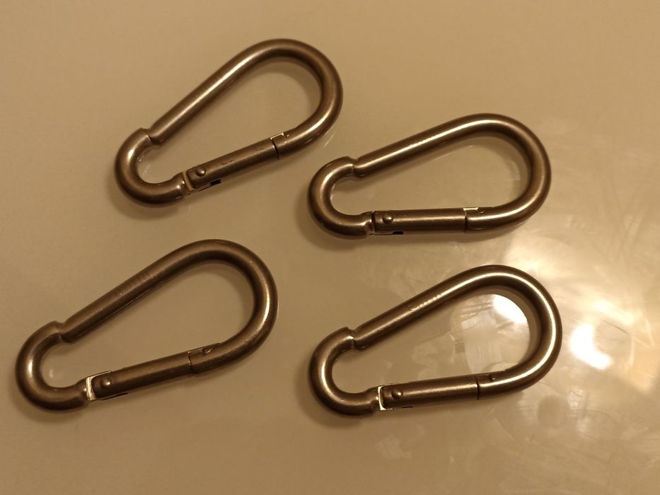 Ganchos Mosquetão Aço Inoxidável - 6 mm