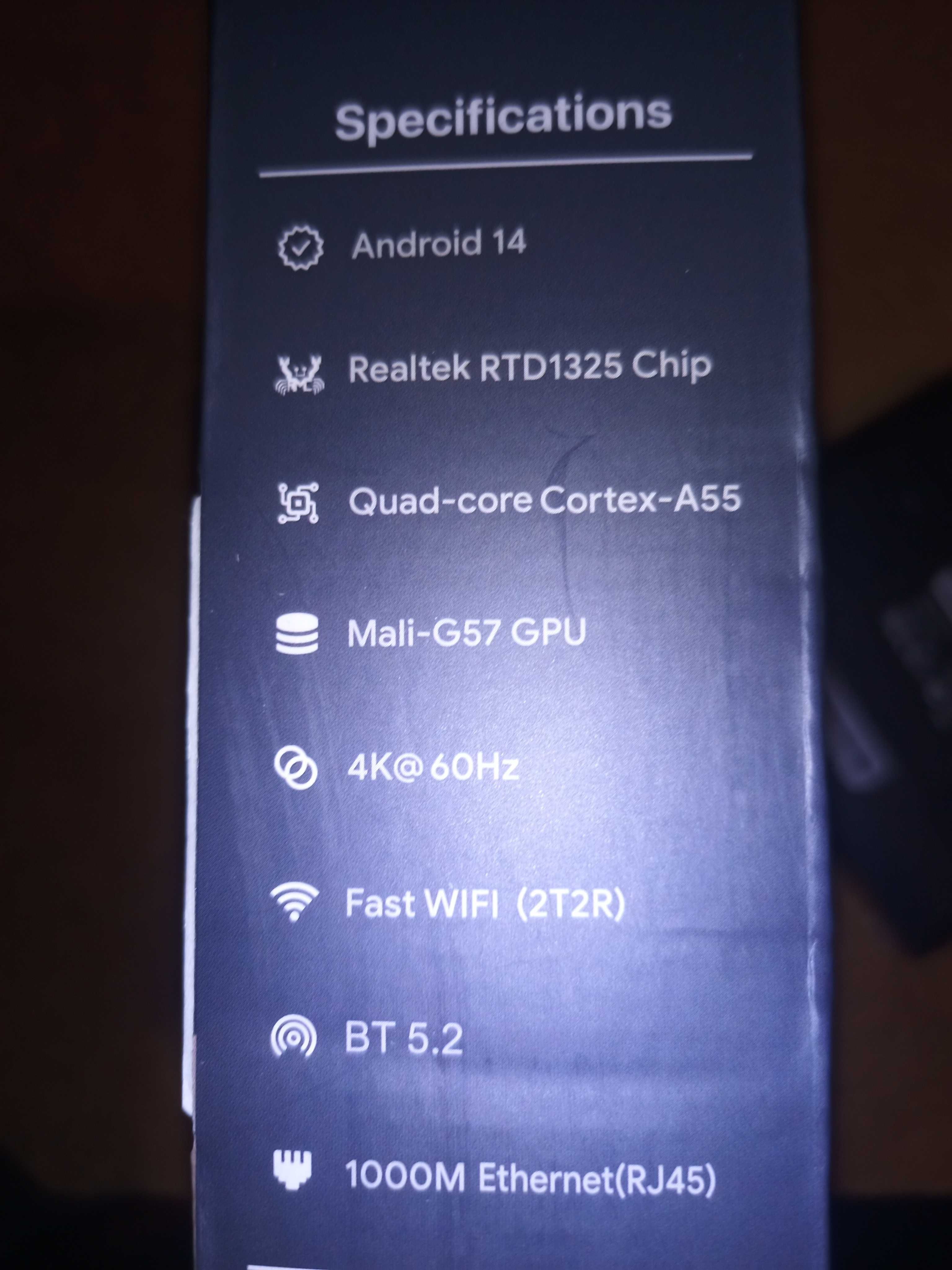 4/64Gb Android 14 ATV, RT-X2 RTD1325 тв приставка, смарт та бокс