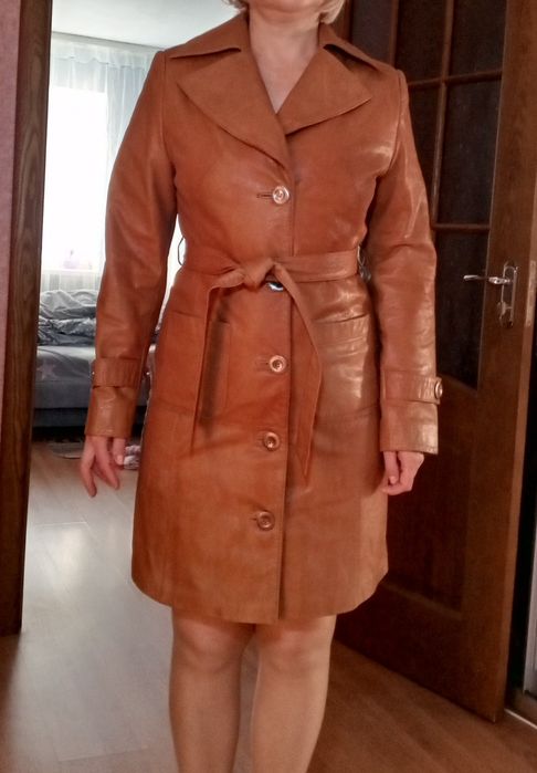 Плащ з натуральної шкіри