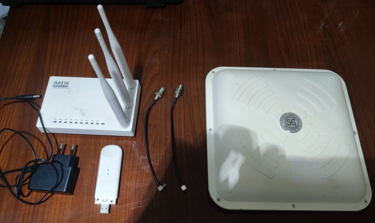 Комплект для 4G(LTE),5G інтернету MIMO 2×2-50 Ом (2×15 Дб)1700-2700Мгц