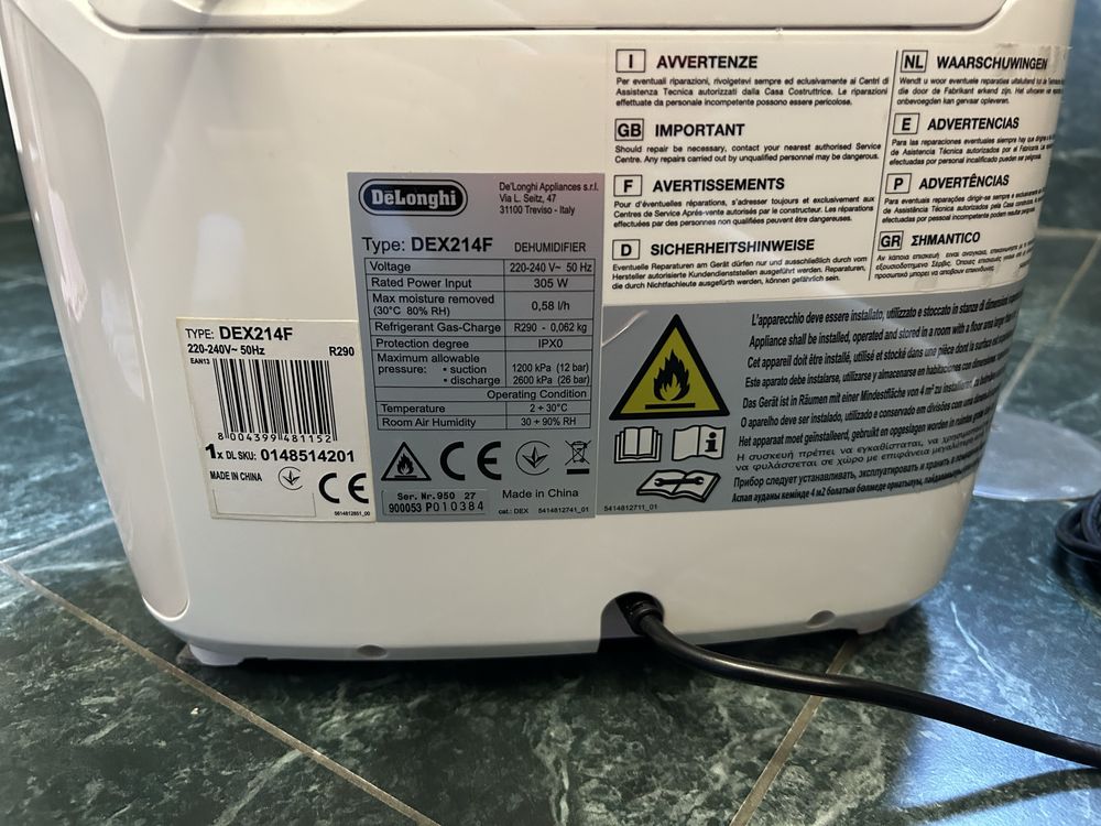 Delonghi deshumificador dex214f Tasciugo AriaDry