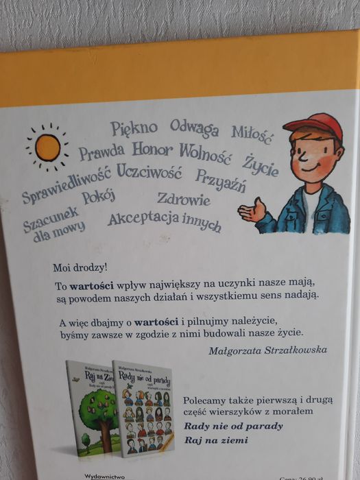 Książka dla dzieci O Wartośach  czyli rady nie od parady