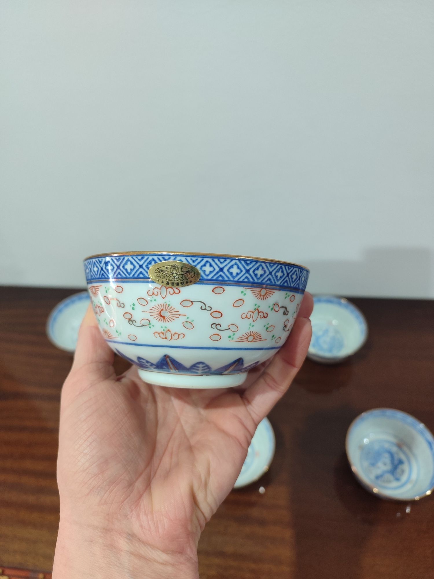 Taças de porcelana chinesa