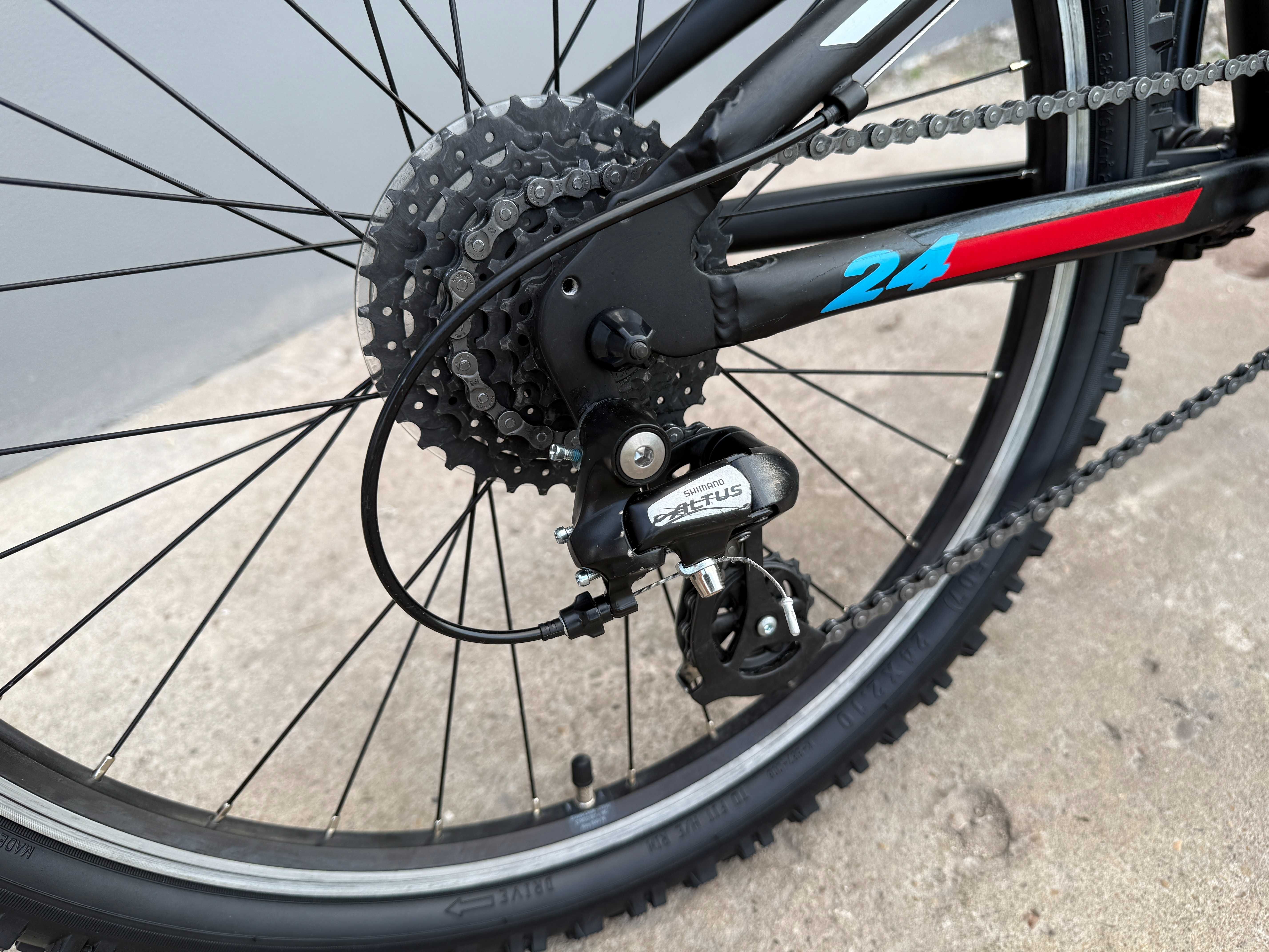 Rower Unibike Raptor 24|Rama Alu|Shimano|Kenda|1x8|Skok Widelca 50mm|