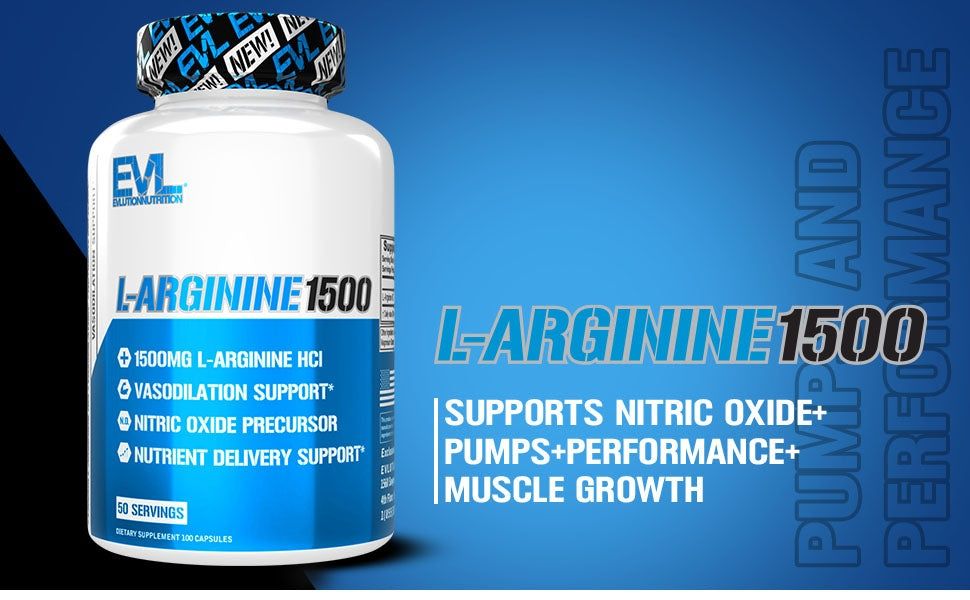 EVL Nutrition Arginine 1500mg 100cap (сроки до конца 06.2024)