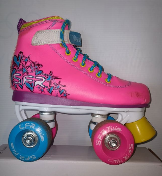 Wrotki Vision r.33 dł.wkładki 20.5cm różowe