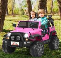 Auto elektryczne 2 osobowe  xxl  dla dzieci jeep różowy