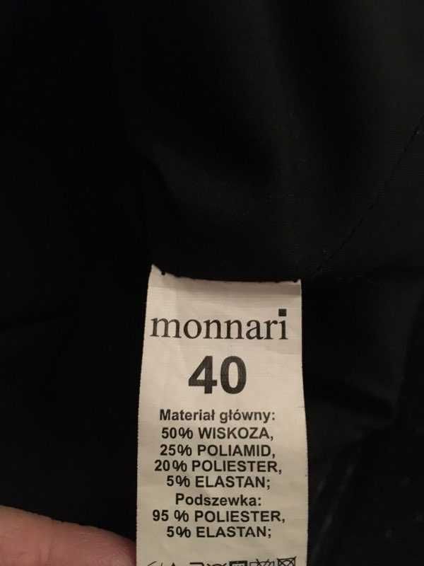 Spódnica Monnari, grafitowa w kropeczki, rozmiar 40, stan idealny