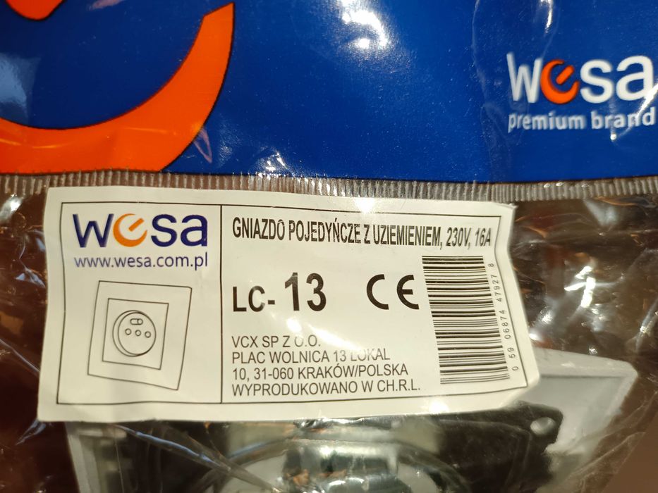 Komplet włączników i gniazdek WESA – zestaw (nie dzielę)