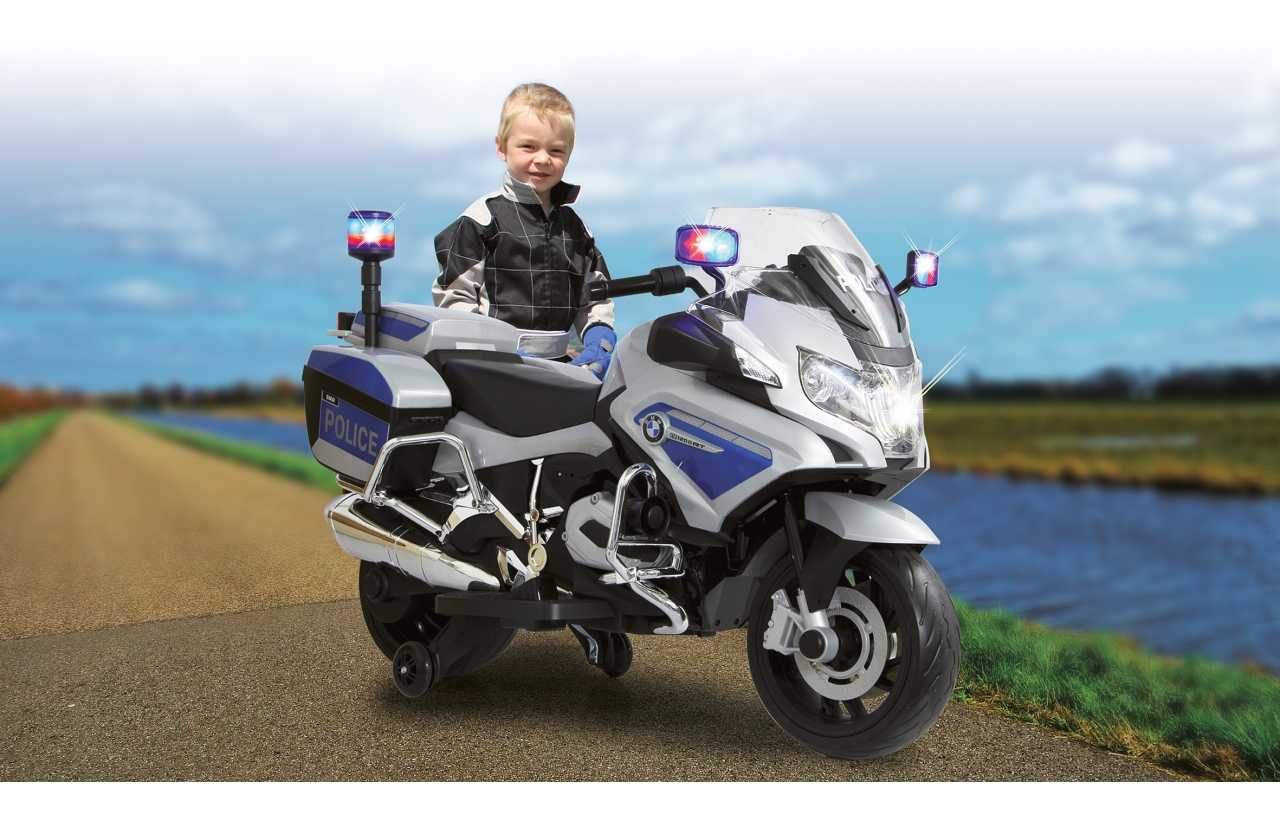 Wielki motocykl dla dziecka autko na akumulator BMW POLICJA