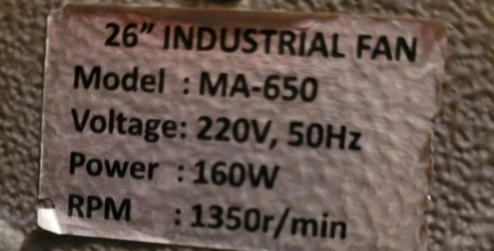 Ventoinha de pé industrial Marshal muito potente 1350RPM ferro fundido