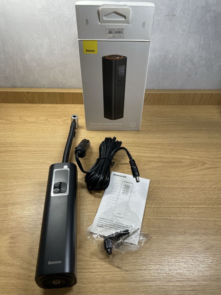 Портативний насос Baseus Super Mini Inflator Pump Black