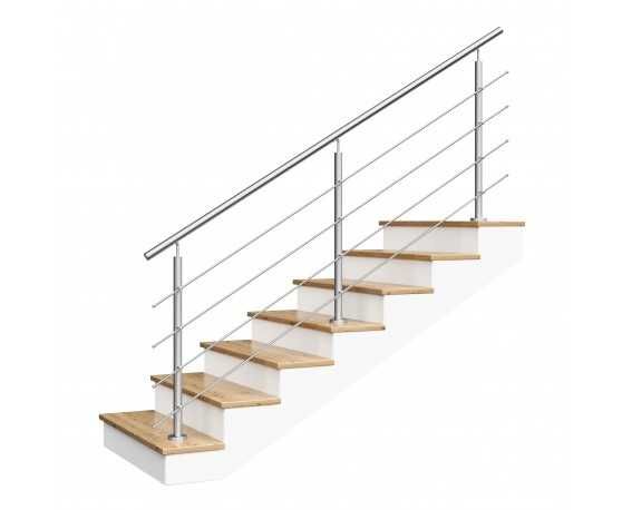 Balustrada schodowa drewniana 2,5m. System do samodzielnego montażu!