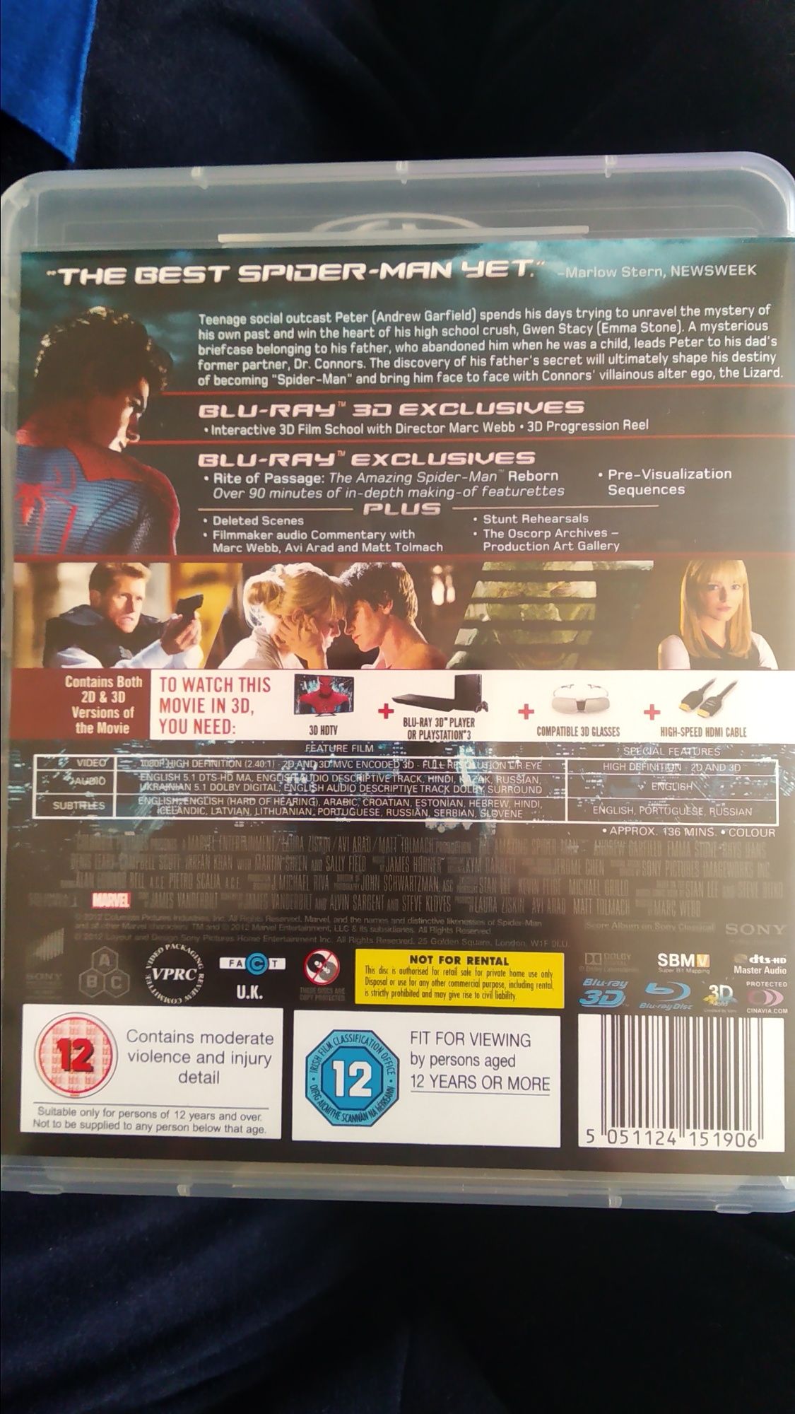 Blu-ray 3D O Fantástico Homem-Aranha