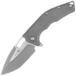 Nóż składany Heretic Medusa Manual T/E Battleworn Gray Titanium, Battl