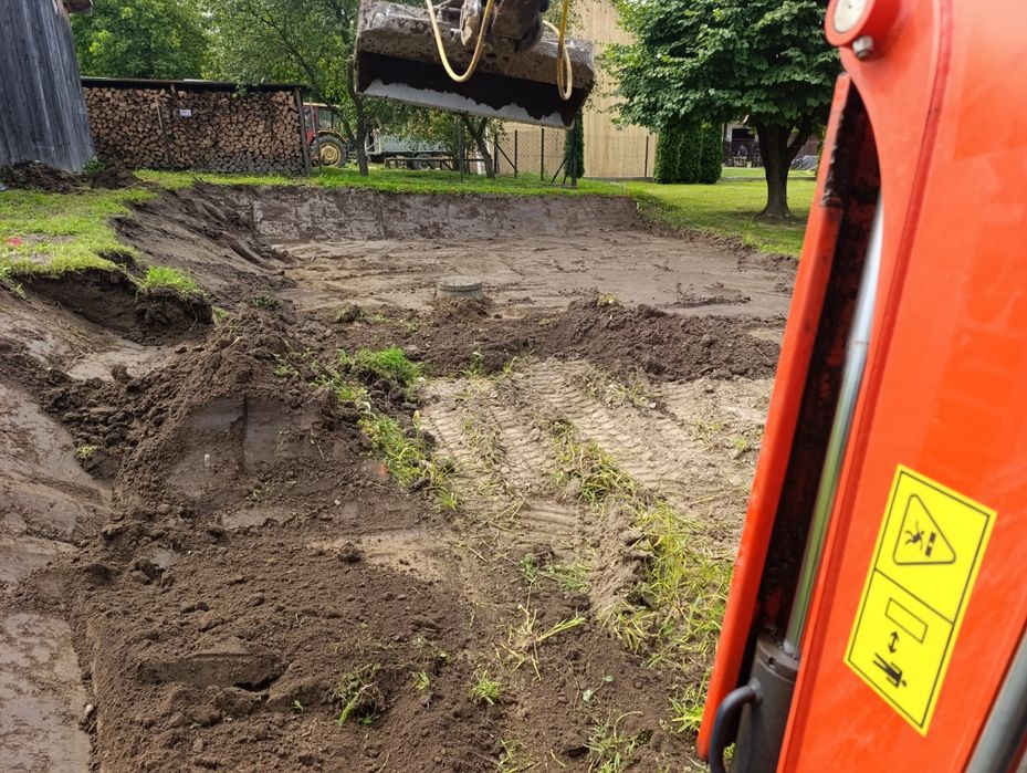 Usługi Minikoparką 2.7 t wywrotką fundamenty przyłącza wody energetycz