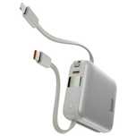 PowerBank 3w1 Bazic Fusion Mini 10000mAh kabel USB-C/Lightning szary