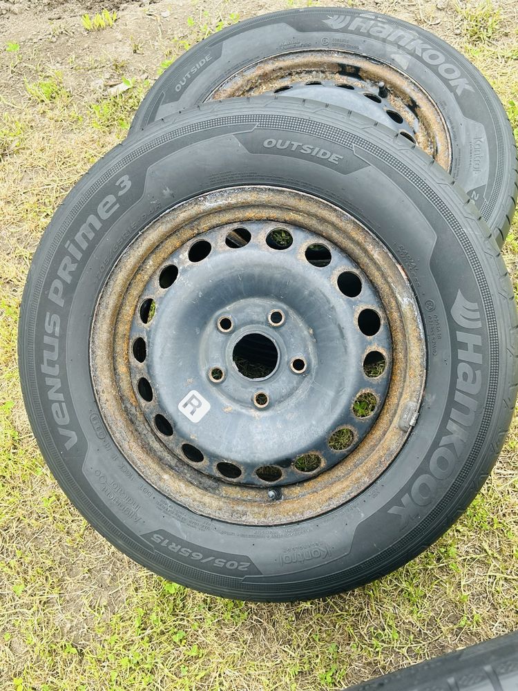 Koła VW Passat Audi A4 5x112 ET 47 Opony letnie 205/65/15 Hankook