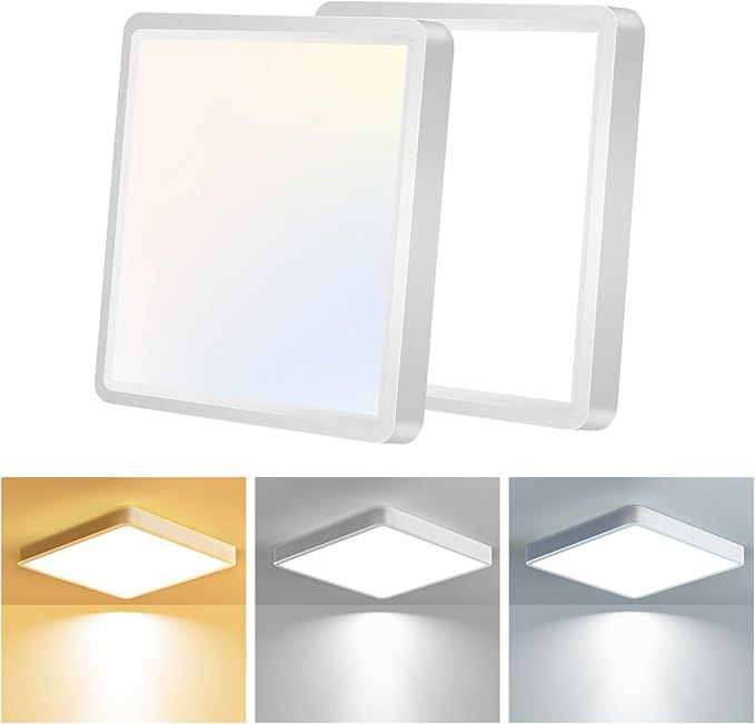 Slochi Lampa sufitowa LED 1500 lm, 2 sztuki 3000 do 6500 K