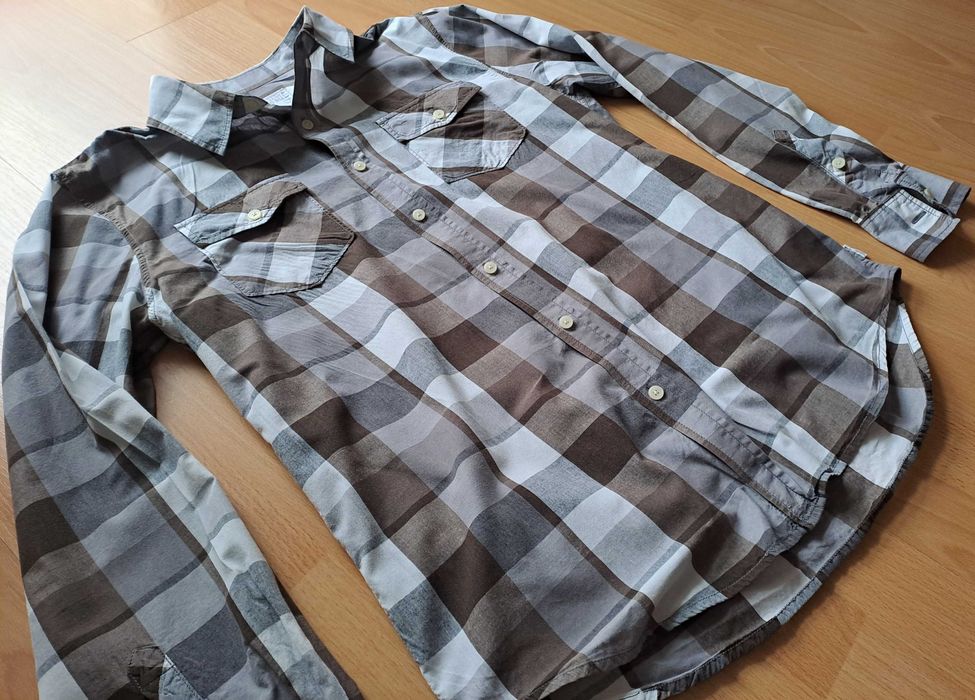 Koszula bawełniana z kieszeniami Warp And Weft - Slim Fit z USA