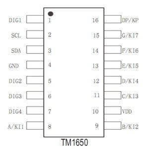 TM1650 драйвер Led индикатора