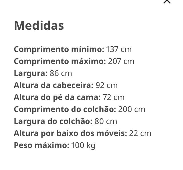 Cama ikea individual branca,  tipo cama antiga de ferro