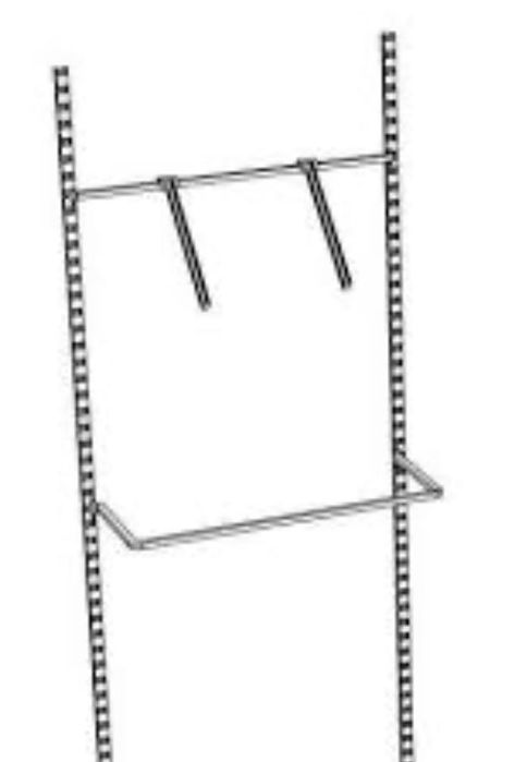 Стійка з вішалками, трубою-дугою та 2-ма полицями