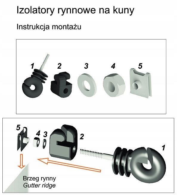 Pastuch elektryczny na kuny ogrodzenie zestaw kompletny odstraszacz