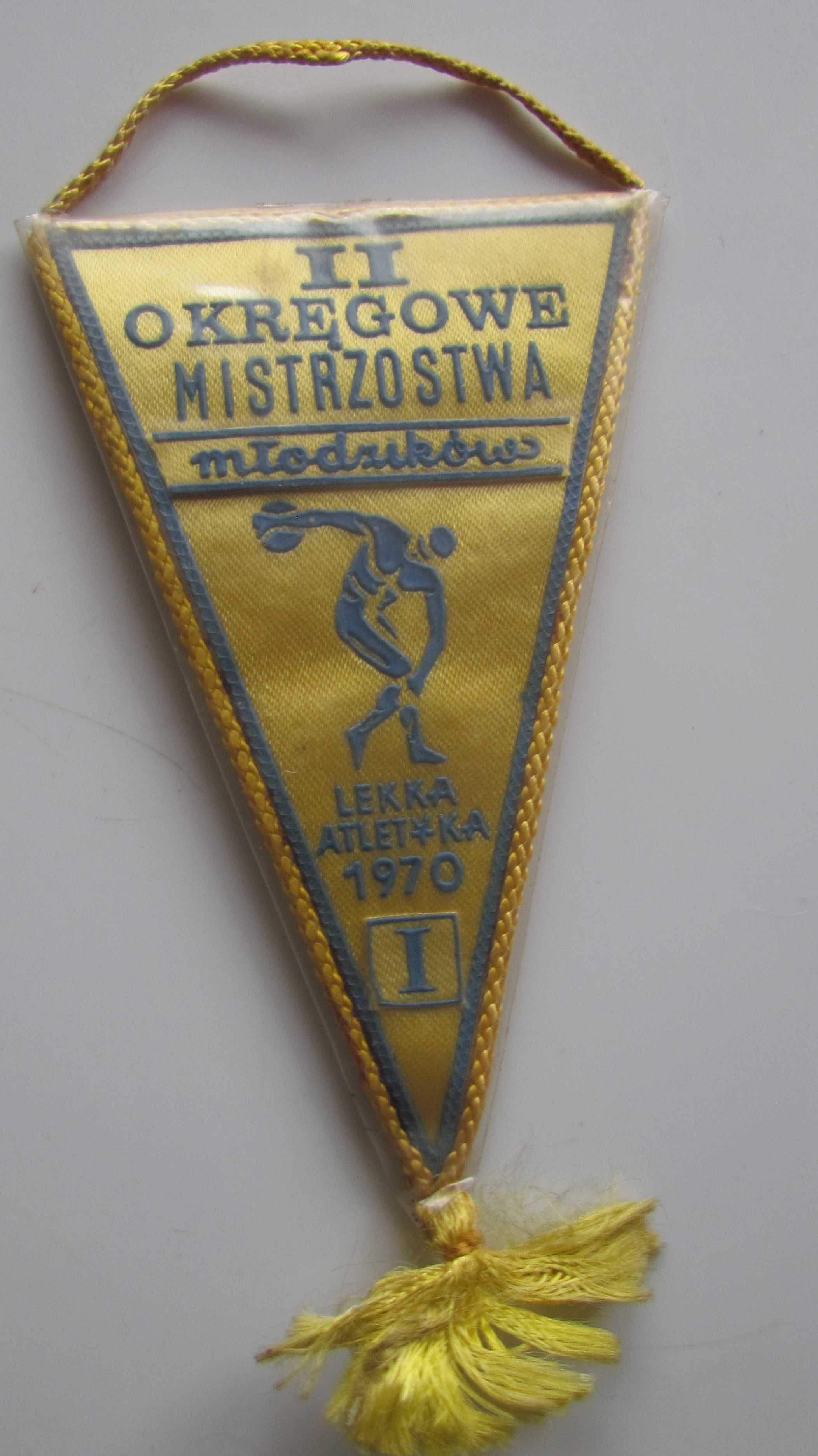 Proporczyk Lekka Atletyka Mistrzostwa Młodzików Łódź OZLA 1968