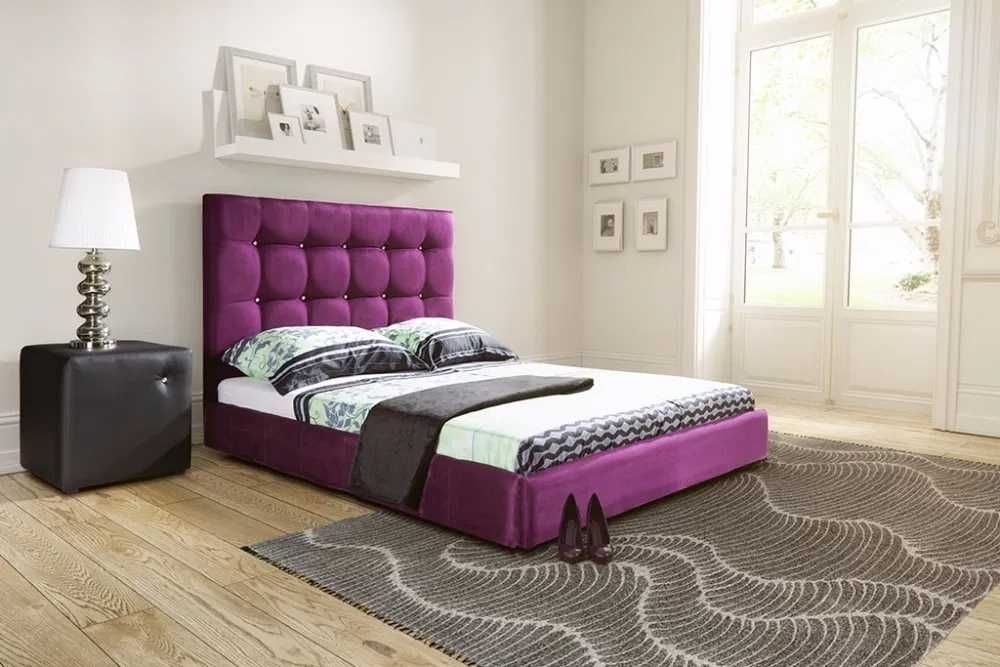 Tapicerowane łóżko sypialniane Grey 160x200 cm