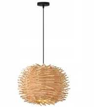 LAMPA WISZĄCA NATURAL pleciona boho gniazdo bambus