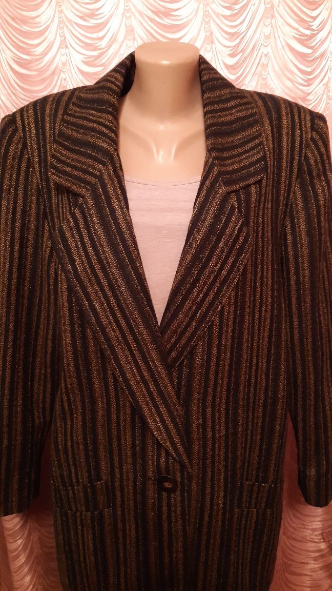 Пиджак винтажный женский оверсайз, жакет. 100% шерсть. 46-48 размер.