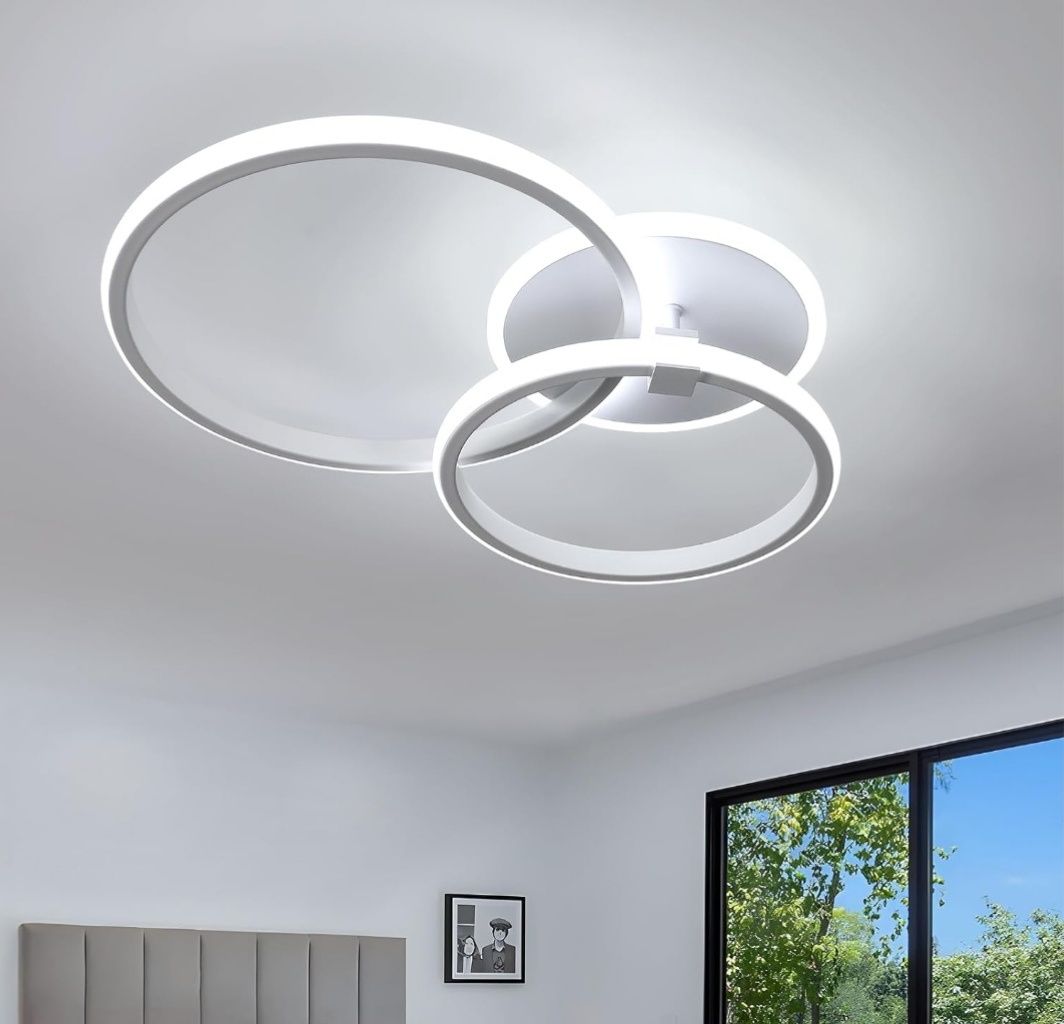Lampa sufitowa LED, biała, 42W, 3950lm, 6500K, nowoczesna