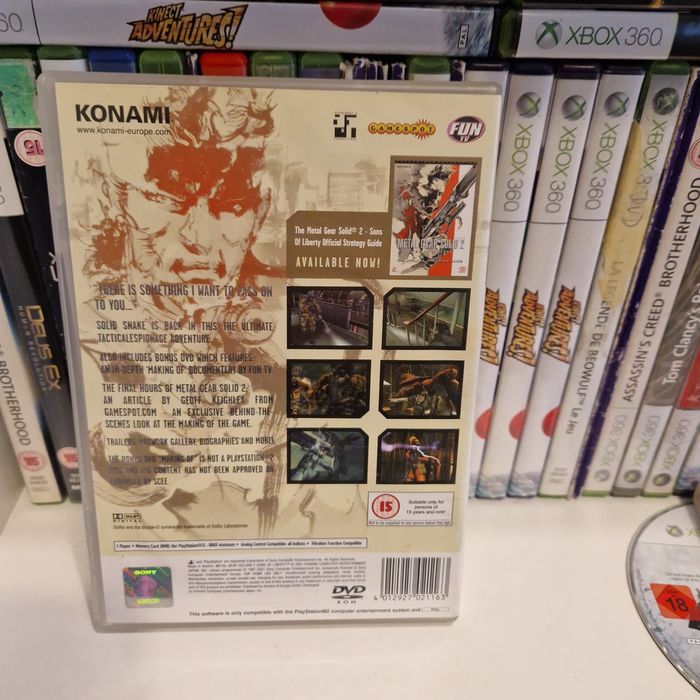 Metal Gear solid 2 sons of liberty ps2 PlayStation 2