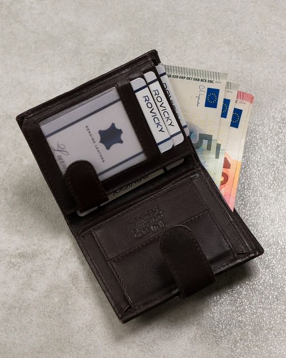 elegancki, skórzany portfel męski na zatrzask - always wild