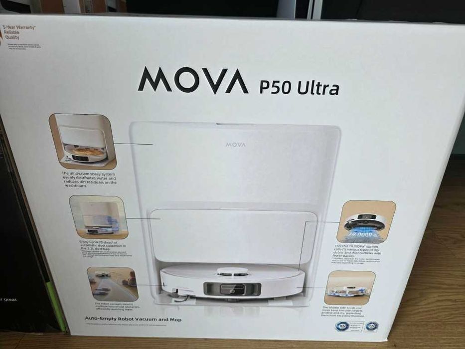 Robot sprzątający MOVA P50 Ultra biały - NOWY, GWARANCJA